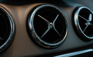 car heat and air condition vents in close up